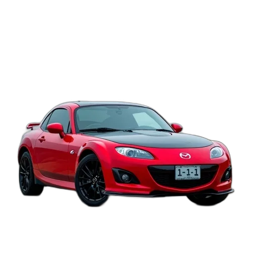 car, 3d render, photorealistic, red transparent PNG cut-out