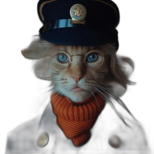 hat, staff, animal, face transparent PNG cut-out