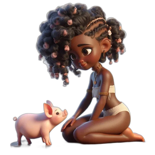animal, concept art, cartoon, 3d render transparent PNG cut-out