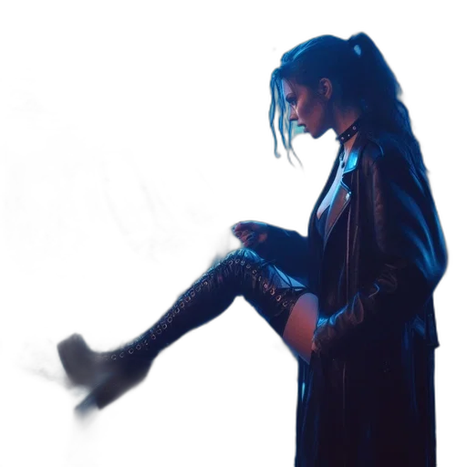 jacket, shoes, staff, dress transparent PNG cut-out