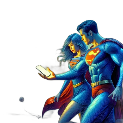 comic book art, concept art, fantasy art, watercolor transparent PNG cut-out