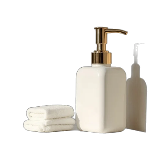 bottle, photorealistic, bathroom, soap transparent PNG cut-out