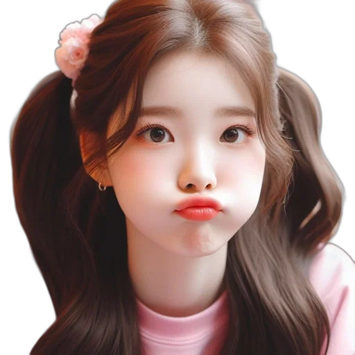 face, hair, cartoon, photorealistic transparent PNG cut-out