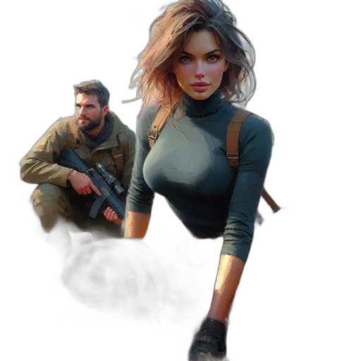 jacket, weapon, concept art, pixel art transparent PNG cut-out