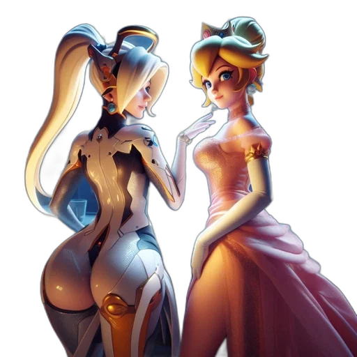 dress, robot, concept art, fantasy art transparent PNG cut-out