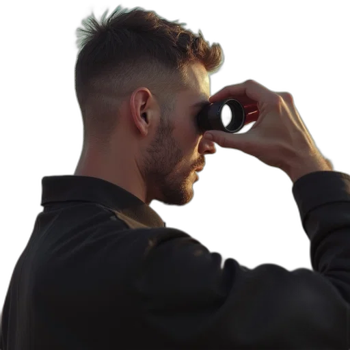 jacket, face, staff, hair transparent PNG cut-out