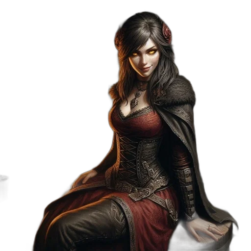 dress, staff, concept art, fantasy art transparent PNG cut-out
