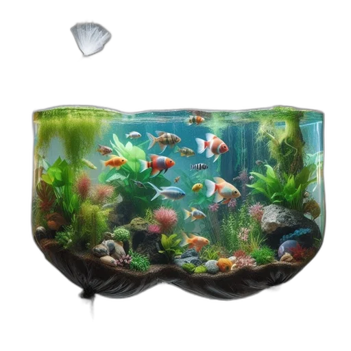 jewelry, 3d render, underwater, aquarium transparent PNG cut-out