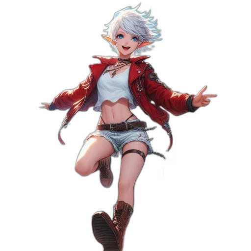 jacket, staff, robot, weapon transparent PNG cut-out