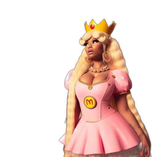 crown, dress, 3d render, concept art transparent PNG cut-out