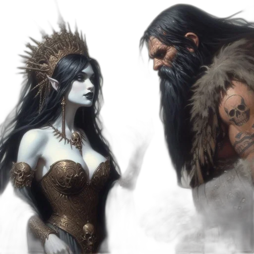 fantasy art, concept art, comic book art, photorealistic transparent PNG cut-out