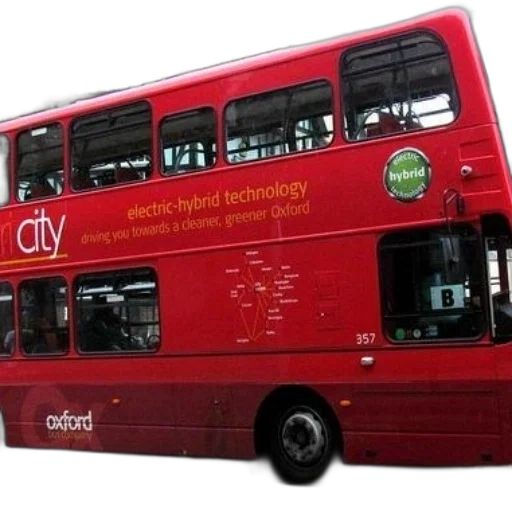 city street, red, double-decker, bus transparent PNG cut-out