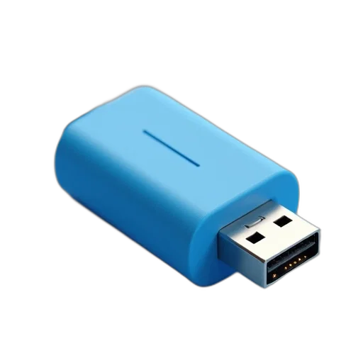 3d render, usb, adapter, has transparent PNG cut-out
