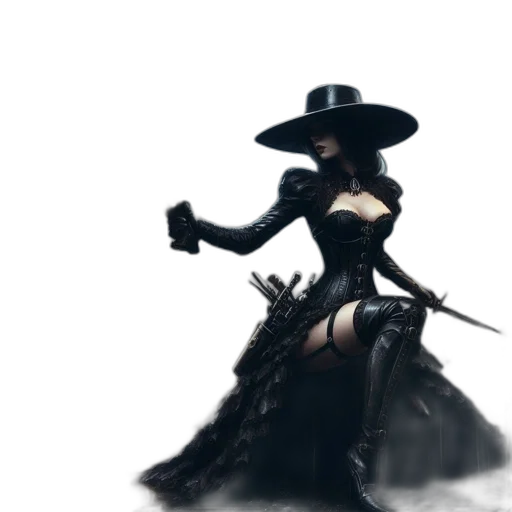 hat, weapon, staff, dress transparent PNG cut-out
