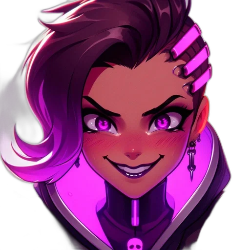 face, jacket, staff, cyberpunk transparent PNG cut-out