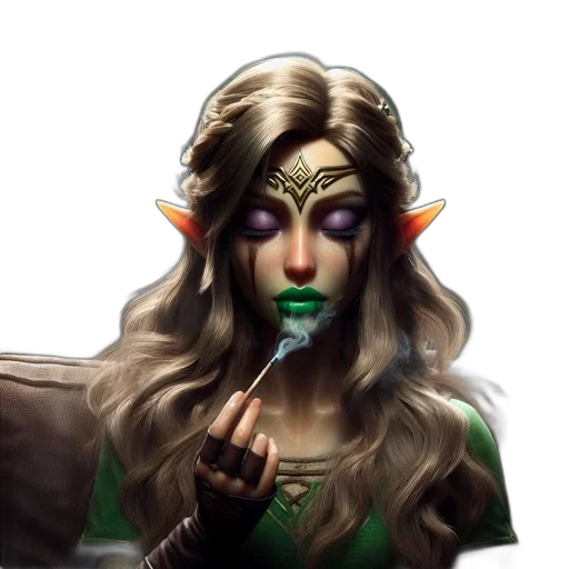 staff, face, jewelry, fantasy art transparent PNG cut-out