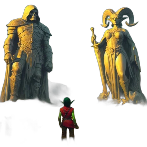 concept art, fantasy art, 3d render, pixel art transparent PNG cut-out