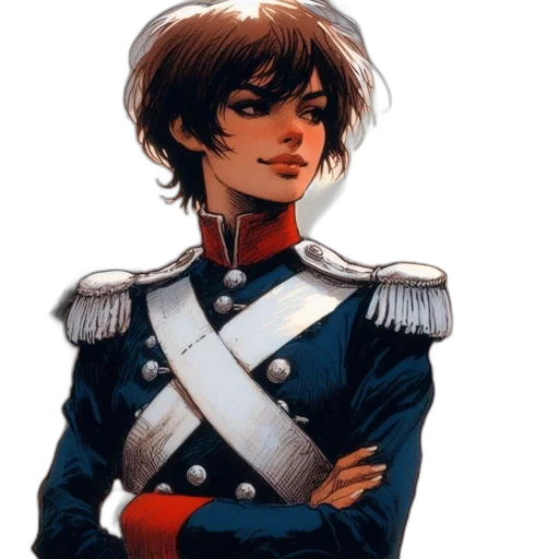 jacket, staff, crown, comic book art transparent PNG cut-out