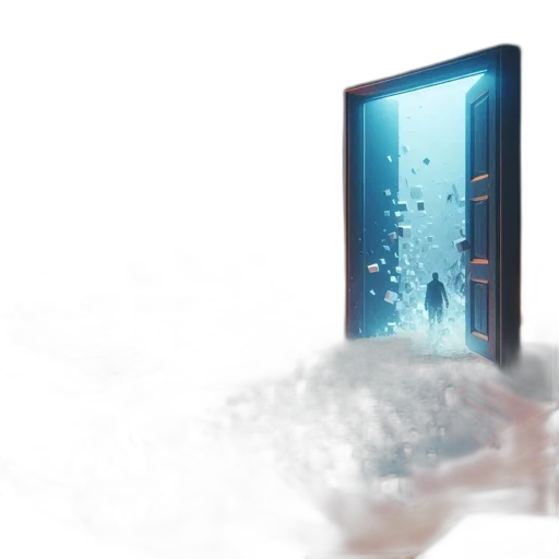 3d render, concept art, underwater, snow transparent PNG cut-out