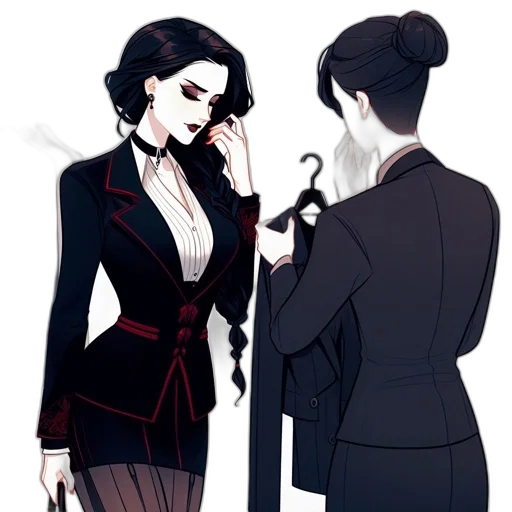 staff, dress, jewelry, jacket transparent PNG cut-out