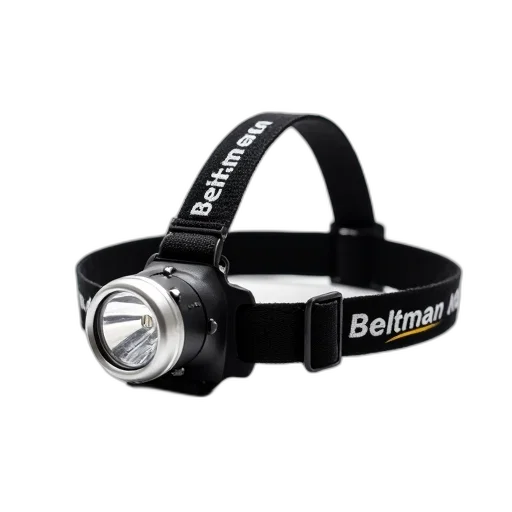 black, silver, headlamp, strap transparent PNG cut-out