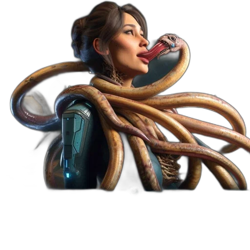 creature, hair, animal, staff transparent PNG cut-out