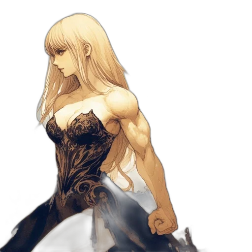 dress, sword, weapon, concept art transparent PNG cut-out