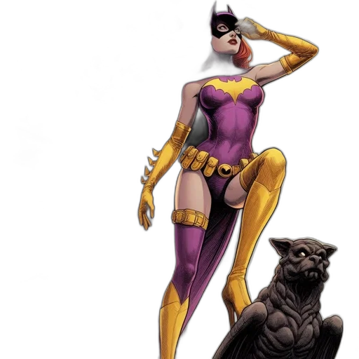 comic book art, concept art, fantasy art, female transparent PNG cut-out