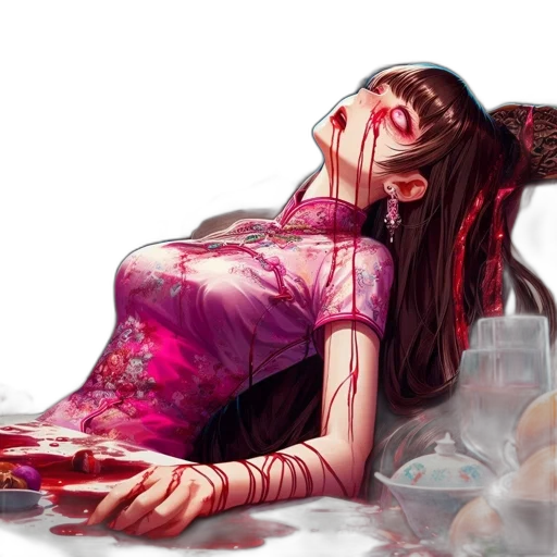 dress, food, concept art, cyberpunk transparent PNG cut-out