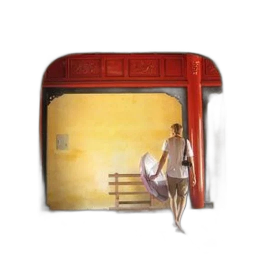 furniture, building, umbrella, staff transparent PNG cut-out