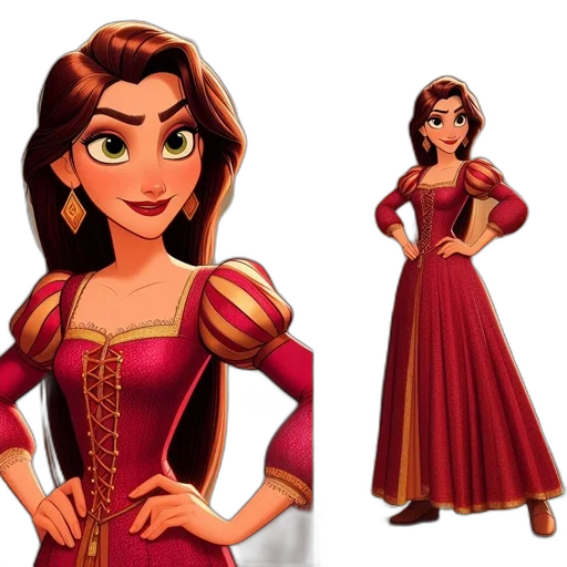 dress, concept art, 3d render, cartoon transparent PNG cut-out