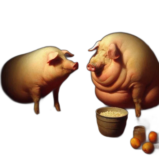 food, animal, concept art, 3d render transparent PNG cut-out
