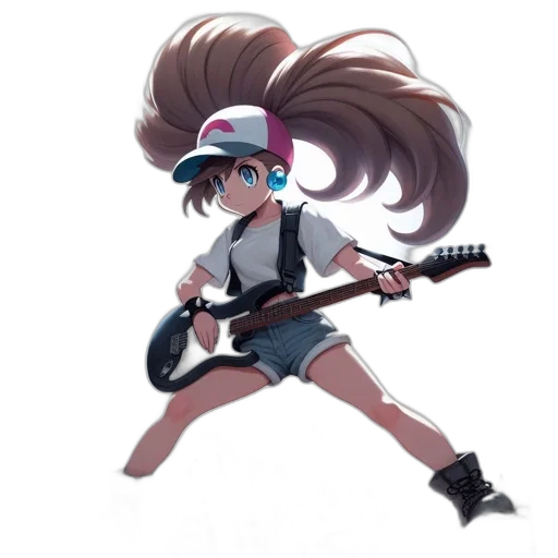 weapon, staff, hair, hat transparent PNG cut-out