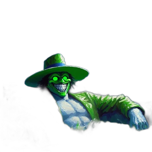 creature, staff, mask, hat transparent PNG cut-out