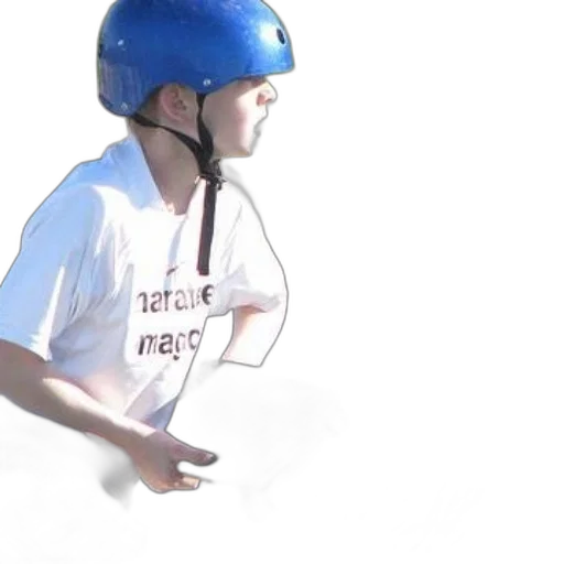 3d render, boy, blue, helmet transparent PNG cut-out