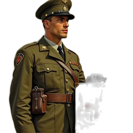 staff, jacket, hat, concept art transparent PNG cut-out