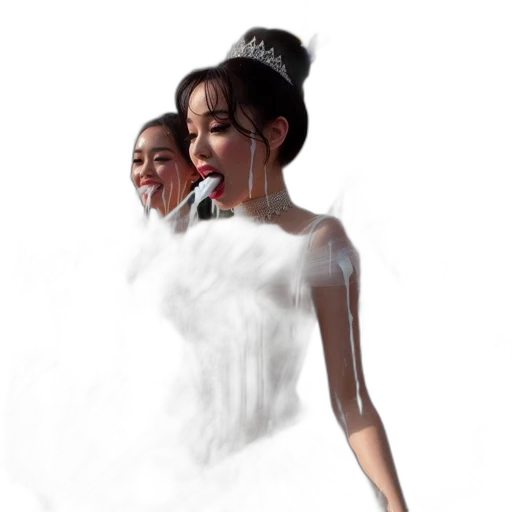 dress, concept art, photorealistic, oil painting transparent PNG cut-out