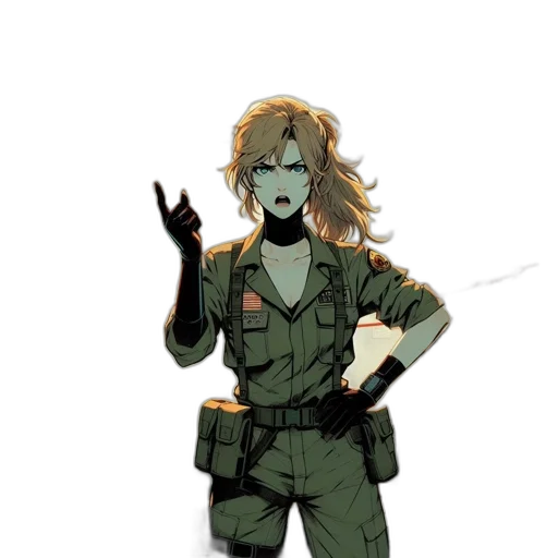 jacket, staff, weapon, mask transparent PNG cut-out