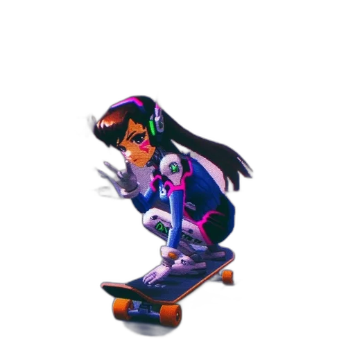 robot, concept art, vaporwave, 3d render transparent PNG cut-out