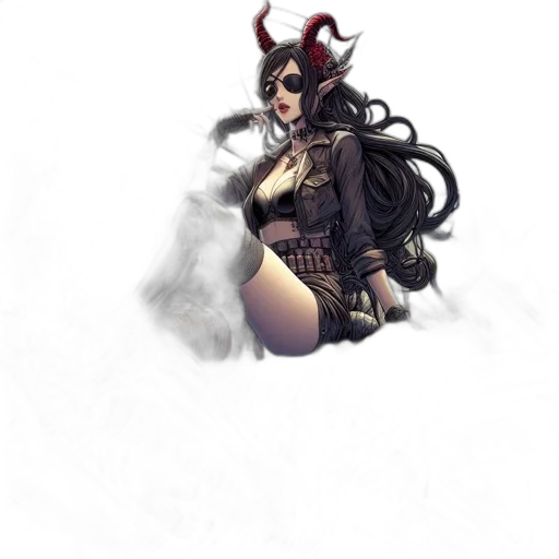 dress, staff, mask, fantasy art transparent PNG cut-out