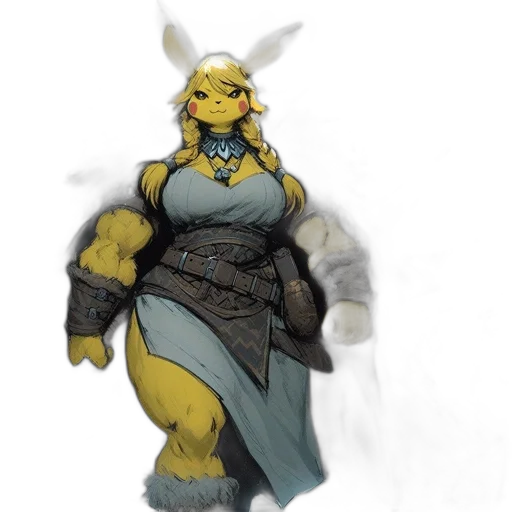 dress, dragon, staff, creature transparent PNG cut-out