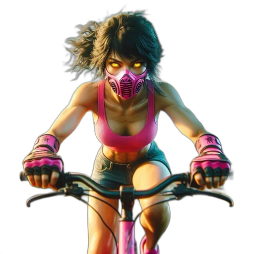 mask, concept art, cyberpunk, comic book art transparent PNG cut-out