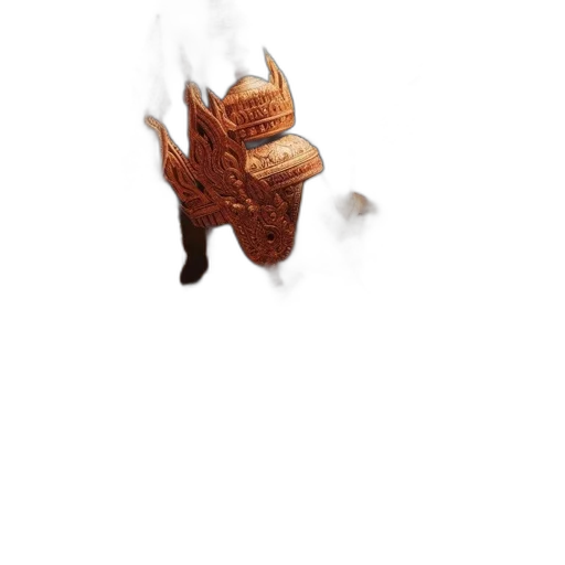 dragon, mask, creature, crown transparent PNG cut-out