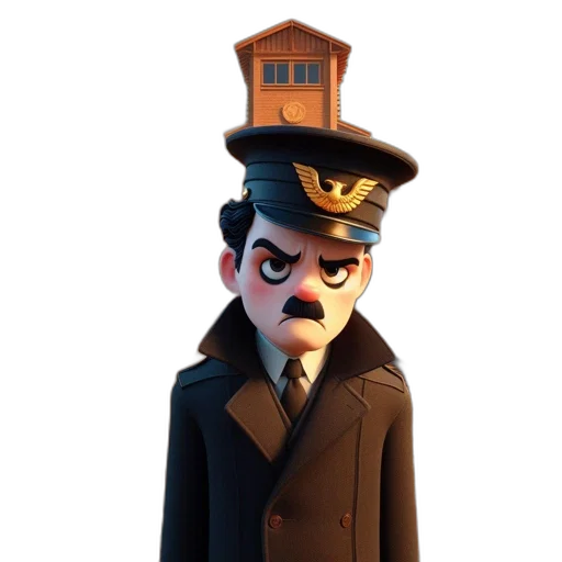 staff, hat, face, jacket transparent PNG cut-out