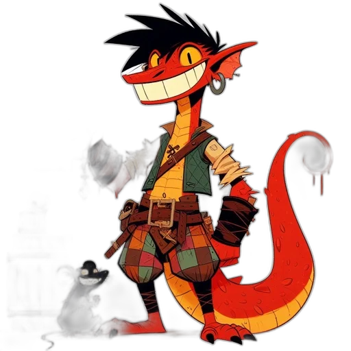 dragon, staff, creature, concept art transparent PNG cut-out