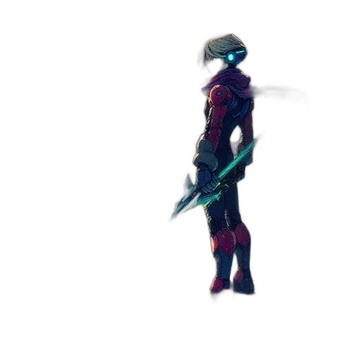 sword, robot, weapon, staff transparent PNG cut-out