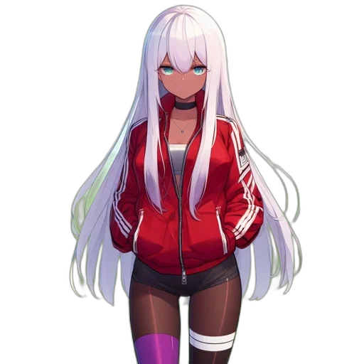 jacket, staff, hair, dress transparent PNG cut-out