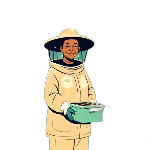 robot, staff, jacket, hat transparent PNG cut-out