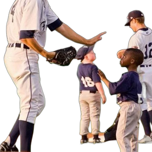 baseball, player, high, fives transparent PNG cut-out