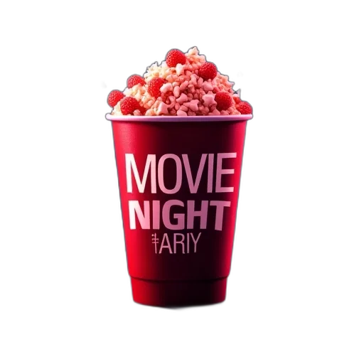 food, 3d render, night, neon lights transparent PNG cut-out